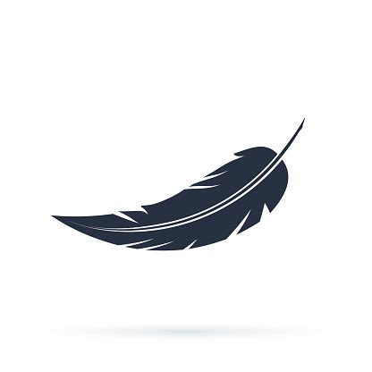 feather vector pictogram geisoleerd op witte achtergrond stockvectorkunst en meer beelden van