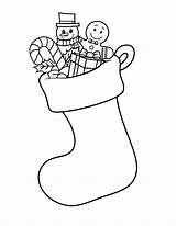 Stocking Christmas Coloring Stockings Pages Drawing Draw Printable Sock Color Line Elf Hat Print Sheets Daycare Merry Getcolorings Netart Getdrawings sketch template
