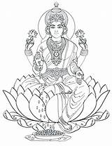 Saraswati Coloring Pages Goddess Getcolorings sketch template