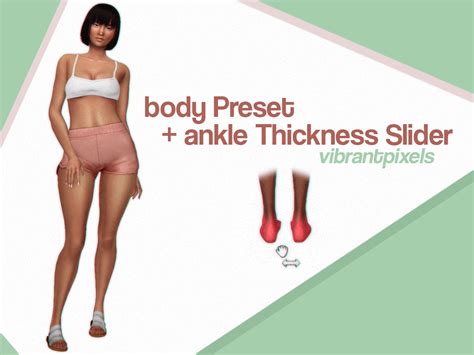 body preset ankle thickness slider    sims