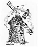 Windmill Windmills Langport Somerset Stembridge sketch template