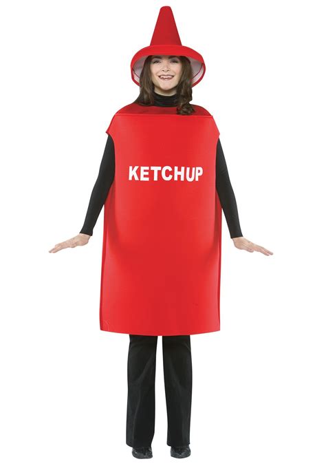 Funny Adult Ketchup Costume Adult Ketchup And Mustard Couples Costumes