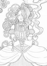Steampunk Coloriage Adults Erwachsene Adulti Malbuch Justcolor Victorian Avec Melancholy Diverses Crayola Nggallery Mechanisms Dozens sketch template