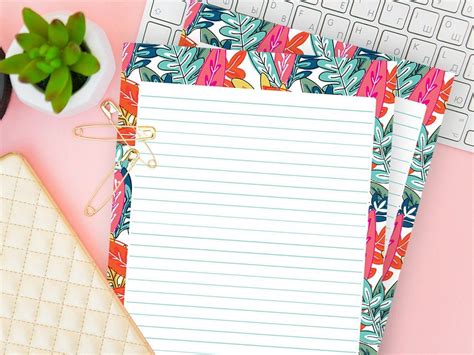 fancy writing paper  letter lined  blank notepaper etsy