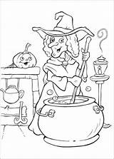 Witch Halloween Coloring Worksheets sketch template