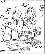 Coloring Cleaning Pages Autumn Were sketch template