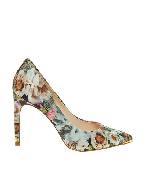 asos ted baker luceey tangled rose printed court shoes  floral multi lyst