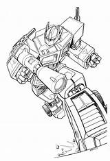 Transformers Coloring Pages Optimus Prime Printable Kids sketch template