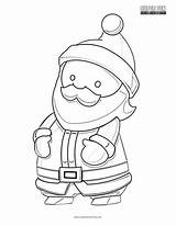 Coloring Santa Cartoon Christmas Fun sketch template