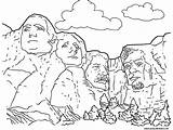 Rushmore Coloriage Monuments Coloriages Unis Amerique Etats Sud Dakota Enregistrée Aux Animaux Visiter Colorier sketch template