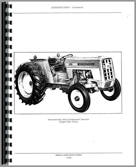 international harvester  tractor parts manual