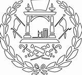 Afghanistan Emblem sketch template