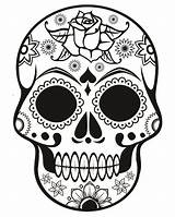 Skull Coloring Pages Halloween sketch template