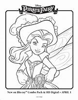 Pages Coloring Pirate Fairy Tinkerbell Fairies Disney Colouring Printable sketch template