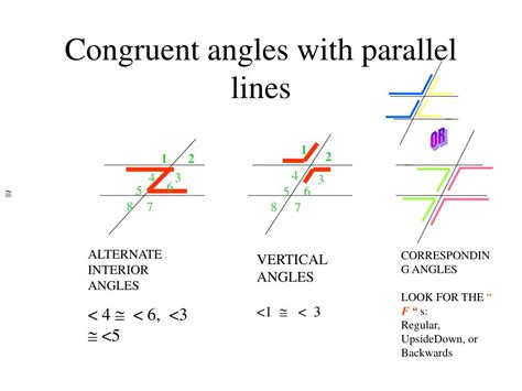 congruent angles  parallel lines cut   transversal powerpoint  id