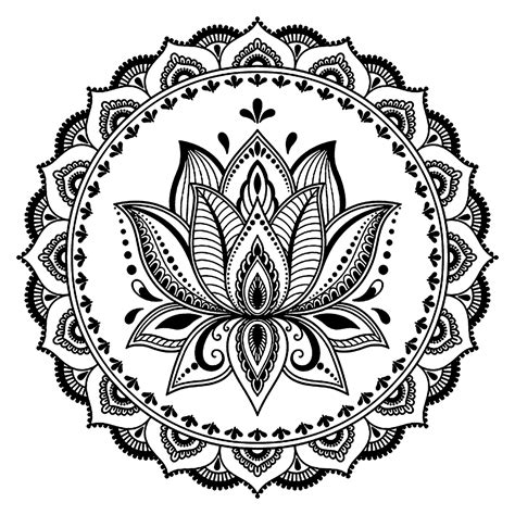easy lotus flower mandala coloring pages coloring pages