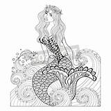 Meerjungfrau Myloview Produktbeschreibung sketch template