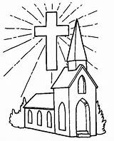 Church Coloring Pages Buildings Architecture Printable Kb sketch template