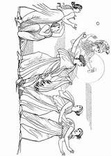 Ulisse Nausica Odysseus Nausikaa Malvorlage Schulbilder Stampare sketch template