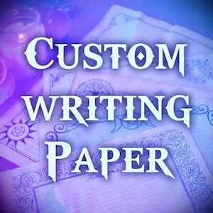 custom writing paper set choose  personalized page design etsy