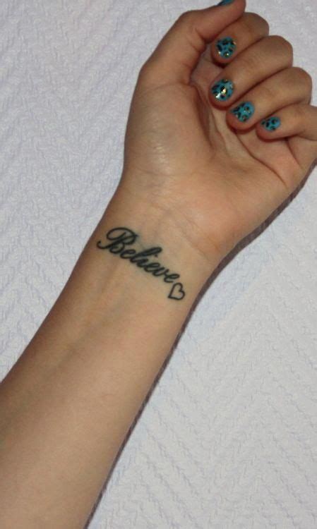 Meaningful Word Wrist Tattoo Believe Tattoos Believe Wrist Tattoo