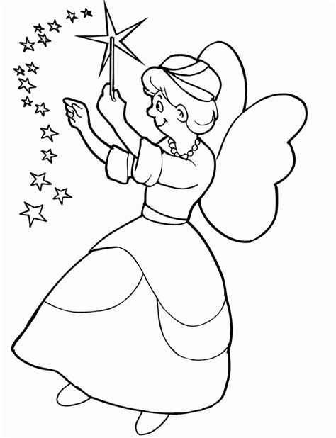 fairy godmother  magic coloring pages fairy coloring pages