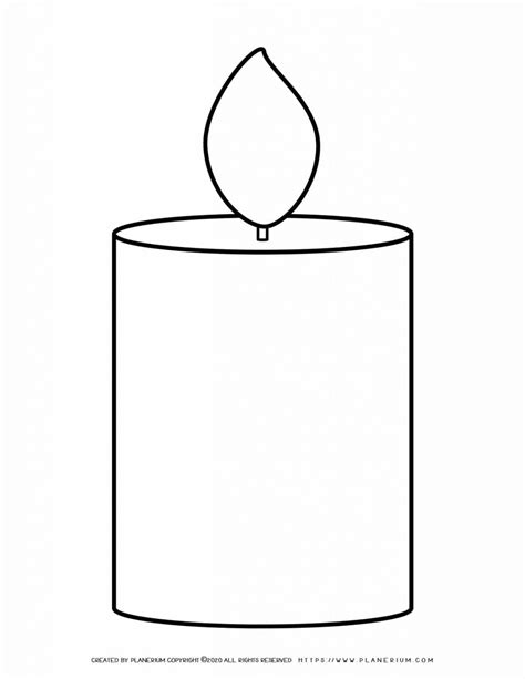 large candles template planerium