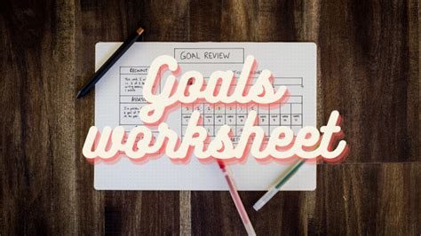 goals worksheet efficient pastor