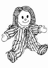 Coloring Doll Dolls Pages Printable Edupics Large sketch template
