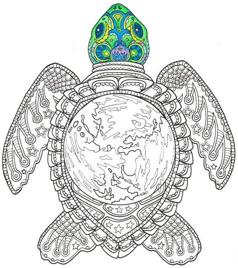 adult coloring pages turtle coloring home