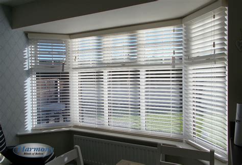 large bay window wooden blinds harmony blinds  bolton chorley