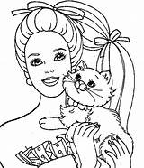 Barbie Coloring Princess Pages Kitten Printable Da Cat Choose Board Gif Book sketch template