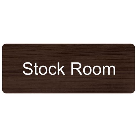 stock room engraved sign egre  whtonchmrbl wayfinding room