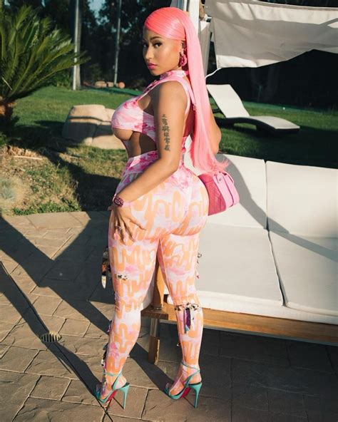 nicki minaj wore pink jumpsuit  instagram