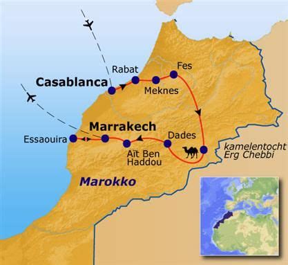 de plattegrond van een rondreis door marokko google zoeken marokko rondreis plattegrond