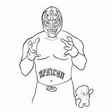 Rey Mysterio Coloring Pages Mask Printable Getcolorings Color Randy sketch template
