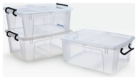 argos home set    front opening plastic storage boxes reviews