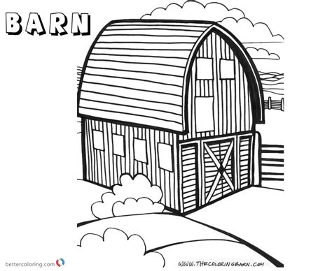 barn coloring pages  barn  printable coloring pages