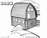 Barn Coloring Pages Round Printable Fence Template sketch template