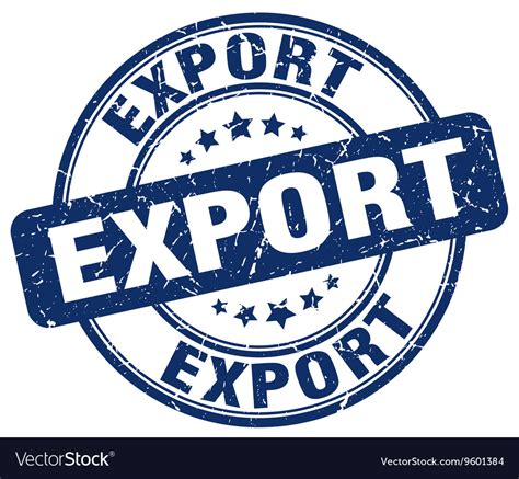 export stamp royalty  vector image vectorstock