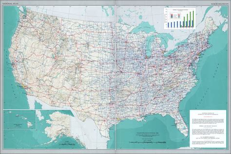 gallery poster map  major highways united states pb