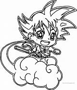 Goku Coloring Pages Cloud Wecoloringpage sketch template