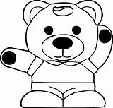 Panda Coloring Pages Teddy Clip Clipart Clker Large sketch template