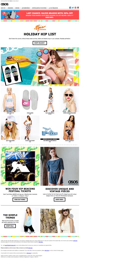 asos email  email layout newsletter design vip