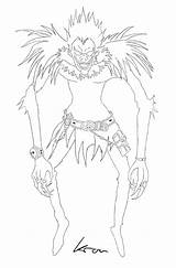 Ryuk Deathnote Uncolored sketch template