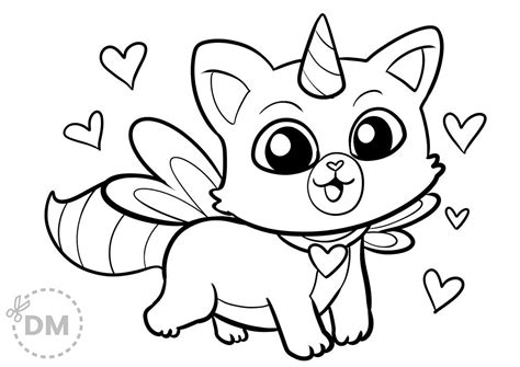 cute kitty cat unicorn coloring page unicorn coloring pages kitty