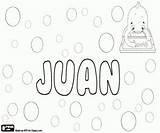 Juan Coloring Name Pages Male Names Boy sketch template