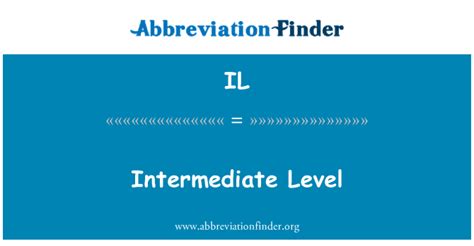 il definition intermediate level abbreviation finder