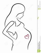 Pregnant Drawing Woman Line Stomach Belly Mother Heart Vector Illustration Girl Stock Pregnancy Drawings Dreamstime Clipart Women Symbol Clipartmag Stylized sketch template