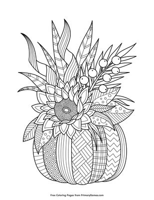 digital  printable coloring pages fall sunflowers flowers fall